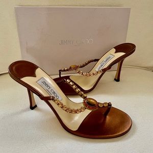 Jimmy Choo Crystal and Bead Sandals